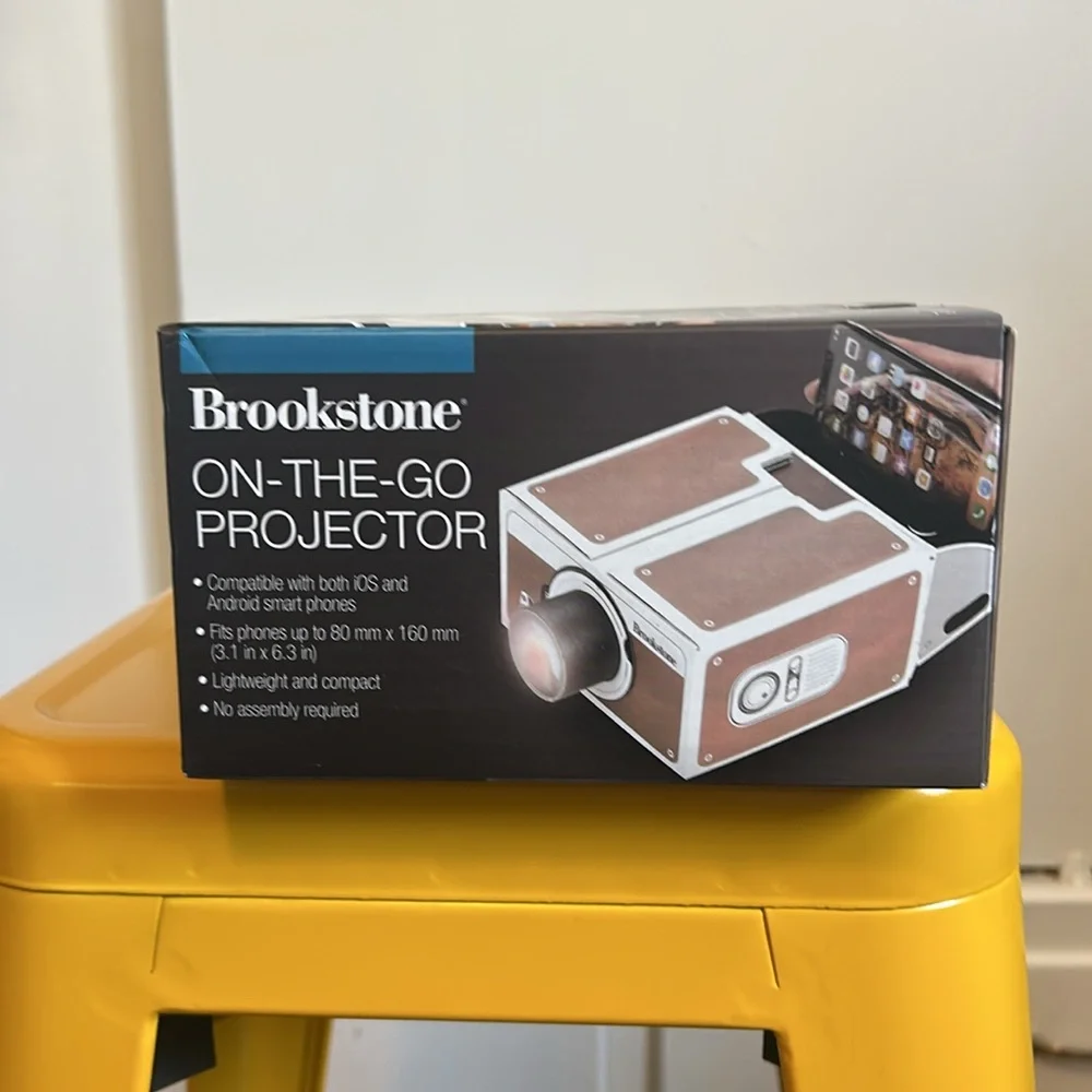 Brookstone On-The-Go Projector, Cell Phone Projector Apple Android